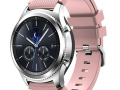 Curea ceas Smartwatch Samsung Galaxy Watch 46mm, Samsung Watch Gear S3, iUni 22 mm Silicon Soft Pink